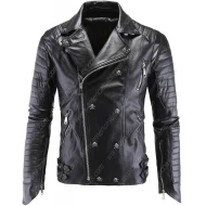 Mens Black Biker Slim Jacket  | Pure Leather Jacket 