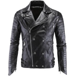 Mens Black Biker Slim Jacket  | Pure Leather Jacket 
