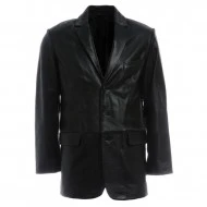 Mens 3 Button Excelled Leather Jacket