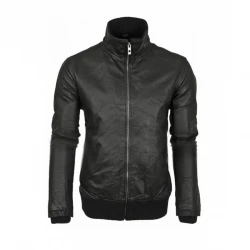 Mens Black Leather Retro Bomber Jacket Mens Black Leather Retro Bomber Jacket
