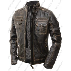 Mens Slim Fit Vintage Racer Jacket Mens Slim Fit Vintage Racer Jacket