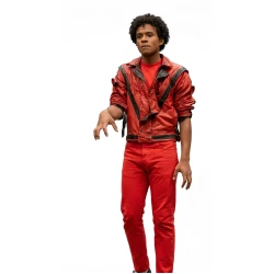 Michael Jaafar Movie Thriller Red Leather Jacket