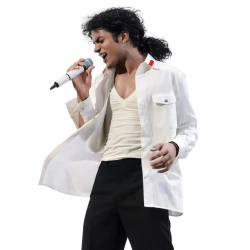 Michael Jaafar Jackson White Cotton Jacket