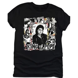 Michael Jackson King of Pop Black Graphic T-Shirt