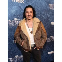 Miguel Gilb True Detective Brown Leather Jacket
