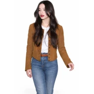 Mikey Madison Brown Suede Leather Jacket