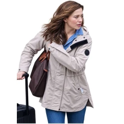 Mikey Madison The Social Reckoning 2026 Beige Parka Jacket