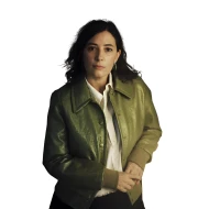 Milagros Mumenthaler Green Leather Jacket