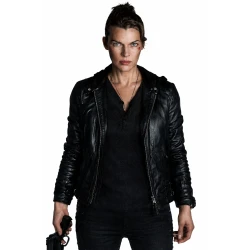 Milla Jovovich Protector Leather Jacket Milla Jovovich Protector Leather Jacket
