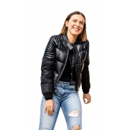 Millie Bobby Brown Black Quilted Puffer Jacket