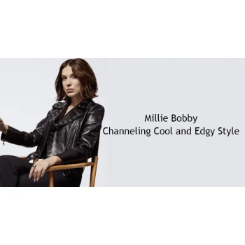 Millie Bobby Brown Black Cropped Jacket: Channeling Cool and Edgy Style