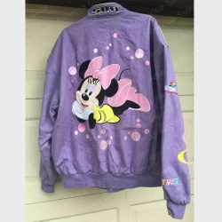 Minnie Mouse Purple Bomber Jacket