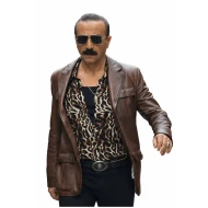 Money Trap The Karun Treasure Yılmaz Erdogan Brown Leather Blazer