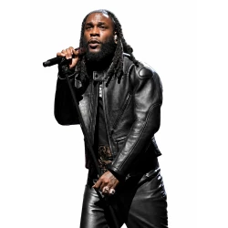 NBA All Star 2023 Burna Boy Black Leather Jacket