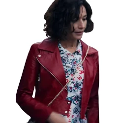 Nicole Grimaudo Solo Mio Red Leather Jacket