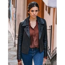 Nina Dobrev The Bricklayer 2024 Leather Jacket