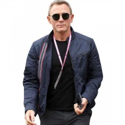 No Time To Die James Bond Blue Satin Jacket