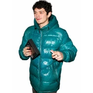 Noah Jupe Harold Pinter Theatre Green Puffer Jacket