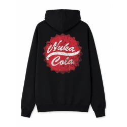 Nuka Cola Bottle Cap Backprint Black Hoodie 