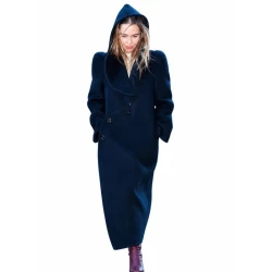 NYC 2026 Emilia Clarke Hooded Trench Coat