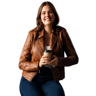 Off Campus 2026 Hannah Wells Brown Leather Jacket