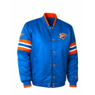 Oklahoma City Thunder Blue Satin Varsity Jacket