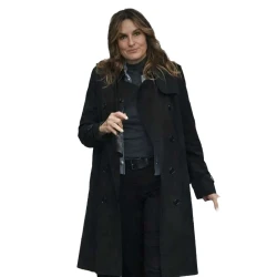 Olivia Benson Law and Order SVU S27 Black Trench Coat