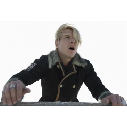 One Piece S02 Sanji Black Shearling Coat