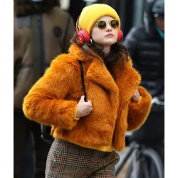 Only Murders In The Building Selena Gomez Fur Jacket