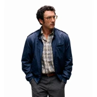 Paper Tiger 2026 Miles Teller Navy Blue Jacket