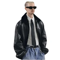 Paris Fashion Week Romeo Beckham Leather Jacket Paris Fashion Week Romeo Beckham Leather Jacket