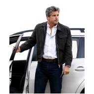 Patrick Dempsey Memory of a Killer 2026 Brown Suede Leather Jacket 