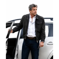 Patrick Dempsey Memory of a Killer 2026 Brown Suede Leather Jacket 