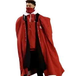 Patrick Mahomes Chiefs Sideline Cape Red Coat