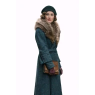 Peaky Blinders Sophie Rundle Blue Fur Coat