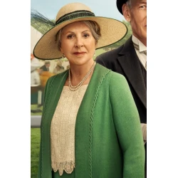 Penelope Wilton Downton Abbey Green Coat