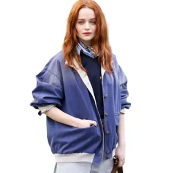PFW 2026 Joey King Blue Jacket PFW 2026 Joey King Blue Jacket
