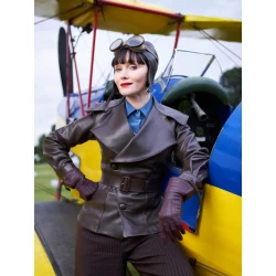 Phryne Fisher Black Leather Jacket
