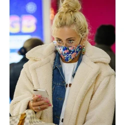 Pixie Lott White Teddy Coat
