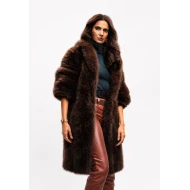 Poorna Jagannathan Deli Boys Brown Fur Coat