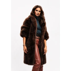 Poorna Jagannathan Deli Boys Brown Fur Coat