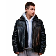 Power Origins Charlie Mann Black Leather Jacket