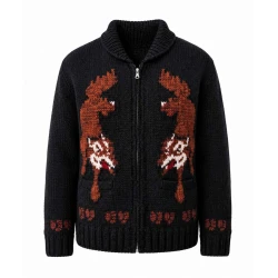 Project Hail Mary Black Wolf Knitted Cardigan