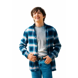 R.L. Stine's Pumpkinhead Seth Isaac Johnson Blue Plaid Shirt