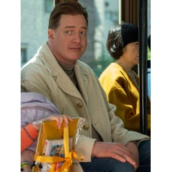 Rental Family 2025 Brendan Fraser Corduroy Coat