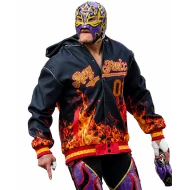 Rey Fenix SummerSlam 2025 Hooded Flame Jacket