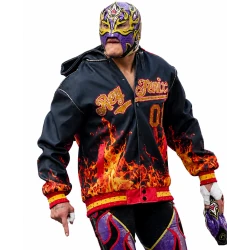 Rey Fenix SummerSlam 2025 Hooded Flame Jacket
