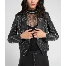 Rhobh Kyle Richards Studded Leather Jacket