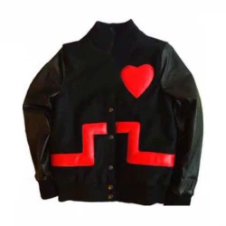 Rihanna Valentine's Day Black Leather jacket