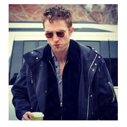 Robert Pattinson Black Leather Jacket